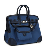 Hermes Birkin Cargo 25 Egee Toile Geoland and Bleu Navy Swift Palladium Hardware - Thumbnail View 2
