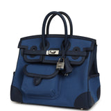Hermes Birkin Cargo 25 Egee Toile Geoland and Bleu Navy Swift Palladium Hardware - Thumbnail View 5