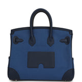 Hermes Birkin Cargo 25 Egee Toile Geoland and Bleu Navy Swift Palladium Hardware - Thumbnail View 4