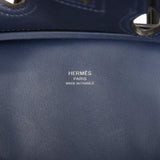 Hermes Birkin Cargo 25 Egee Toile Geoland and Bleu Navy Swift Palladium Hardware - Thumbnail View 7