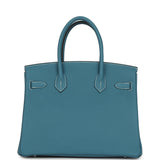 Hermes Birkin 30 Blue Jean Togo Palladium Hardware - Thumbnail View 4