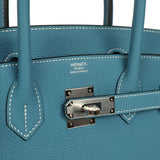 Hermes Birkin 30 Blue Jean Togo Palladium Hardware - Thumbnail View 7
