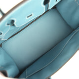 Hermes Birkin 30 Blue Jean Togo Palladium Hardware - Thumbnail View 8