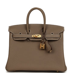 Hermes Birkin 25 Etoupe Togo Gold Hardware