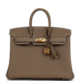 Hermes Birkin 25 Etoupe Togo Gold Hardware - Thumbnail View 1