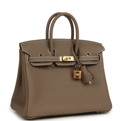 Hermes Birkin 25 Etoupe Togo Gold Hardware