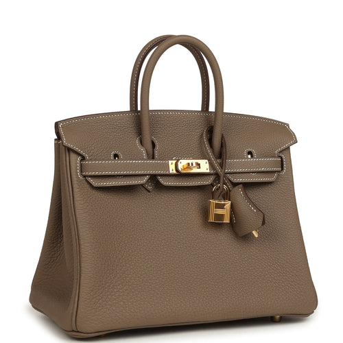 Hermes Birkin 25 Etoupe Togo Gold Hardware