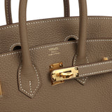 Hermes Birkin 25 Etoupe Togo Gold Hardware - Thumbnail View 7