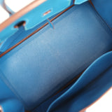 Pre-owned Hermes Birkin 35 Bleu Izmir Epsom Gold Hardware - Thumbnail View 8