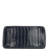 Pre-owned Hermes Birkin 35 Bleu Abysse Shiny Porosus Crocodile Palladium Hardware - Thumbnail View 6