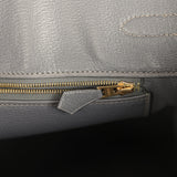 Pre-owned Hermes Birkin 35 Gris Paris Matte Alligator Gold Hardware - Thumbnail View 9