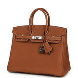 Pre-owned Hermes Birkin 25 Gold Togo Palladium Hardware - Thumbnail View 5