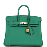 Hermes Birkin 25 Vert Vertigo Swift Gold Hardware - Thumbnail View 1