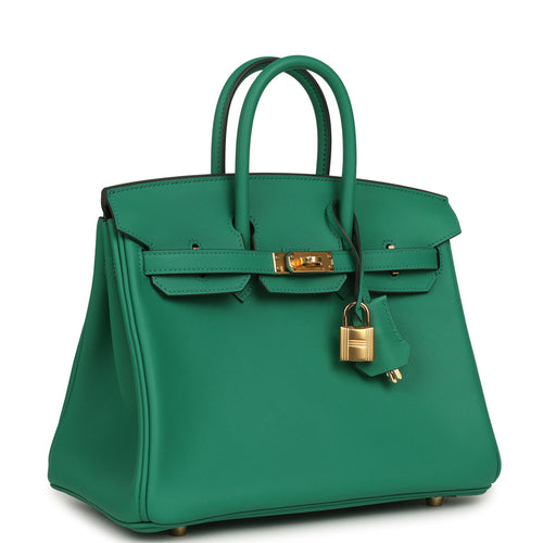 Hermes Birkin 25 Vert Vertigo Swift Gold Hardware
