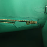 Hermes Birkin 25 Vert Vertigo Swift Gold Hardware - Thumbnail View 9