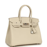 Pre-owned Hermes Birkin 30 Craie Epsom Palladium Hardware - Thumbnail View 2