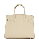 Pre-owned Hermes Birkin 30 Craie Epsom Palladium Hardware - Thumbnail View 4