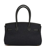 Hermes Shoulder Birkin Light 29 Black Swift and Bleu Indigo Denim Gold Hardware - Thumbnail View 4