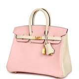 Hermes Special Order (HSS) Birkin 25 Rose Sakura and Nata Swift Brushed Gold Hardware - Thumbnail View 5