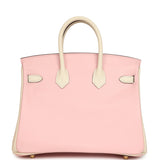 Hermes Special Order (HSS) Birkin 25 Rose Sakura and Nata Swift Brushed Gold Hardware - Thumbnail View 4