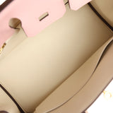 Hermes Special Order (HSS) Birkin 25 Rose Sakura and Nata Swift Brushed Gold Hardware - Thumbnail View 8
