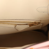 Hermes Special Order (HSS) Birkin 25 Rose Sakura and Nata Swift Brushed Gold Hardware - Thumbnail View 9
