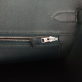 Pre-owned Hermes Birkin 35 Vert Cypress Novillo Palladium Hardware - Thumbnail View 9