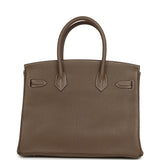 Pre-owned Hermes Birkin 30 Etoupe Clemence Gold Hardware - Thumbnail View 4