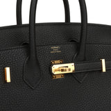 Hermes Birkin 25 Black Togo Gold Hardware - Thumbnail View 7