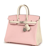 Hermes Special Order (HSS) Birkin 25 Rose Sakura and Nata Chevre Mysore Brushed Palladium Hardware - Thumbnail View 5