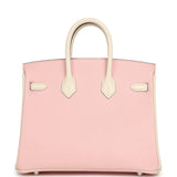 Hermes Special Order (HSS) Birkin 25 Rose Sakura and Nata Chevre Mysore Brushed Palladium Hardware - Thumbnail View 4
