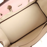 Hermes Special Order (HSS) Birkin 25 Rose Sakura and Nata Chevre Mysore Brushed Palladium Hardware - Thumbnail View 8