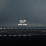 Pre-owned Hermes Birkin Ghillies 35 Bleu De Prusse Swift and Ecru Toile H Palladium Hardware - Thumbnail View 7