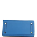 Pre-owned Hermes Special Order (HSS) Birkin Sellier 30 Bleu France Epsom Brushed Gold Hardware - Thumbnail View 6