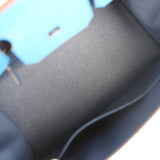Pre-owned Hermes Special Order (HSS) Birkin Sellier 30 Bleu France Epsom Brushed Gold Hardware - Thumbnail View 8
