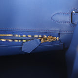 Hermes Birkin 25 Bleu Royal Swift Gold Hardware - Thumbnail View 9