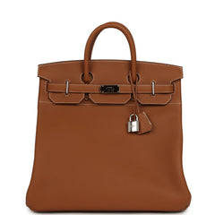 Pre-owned Hermes Birkin HAC 40 Gold Togo Palladium Hardware
