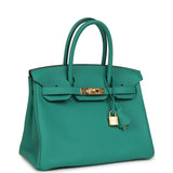 Pre-owned Hermes Birkin 30 Vert Verone Togo Gold Hardware - Thumbnail View 2