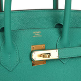 Pre-owned Hermes Birkin 30 Vert Verone Togo Gold Hardware - Thumbnail View 7