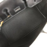 Hermes Birkin 25 Black Shiny Varanus Niloticus Lizard Gold Hardware - Thumbnail View 8