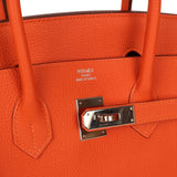 Pre-owned Hermes Birkin 35 Feu Togo Gold Hardware - Thumbnail View 7