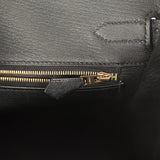 Pre-owned Hermes Birkin 30 Black Ostrich Gold Hardware - Thumbnail View 9