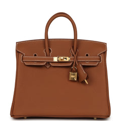 Hermes Birkin 25 Gold Togo Gold Hardware