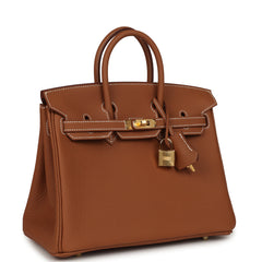 Hermes Birkin 25 Gold Togo Gold Hardware
