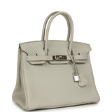 Pre-owned Hermes Birkin 30 Gris Perle Togo Palladium Hardware - Thumbnail View 2