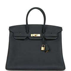 Hermes Birkin 35 Gris Misty Togo Gold Hardware