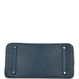 Vintage Hermes Birkin 35 Bleu Roi Ostrich Palladium Hardware - Thumbnail View 6