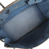 Vintage Hermes Birkin 35 Bleu Roi Ostrich Palladium Hardware - Thumbnail View 8