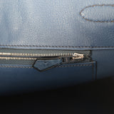Vintage Hermes Birkin 35 Bleu Roi Ostrich Palladium Hardware - Thumbnail View 9