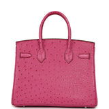 Vintage Hermes Birkin 30 Fuchsia Ostrich Palladium Hardware - Thumbnail View 4